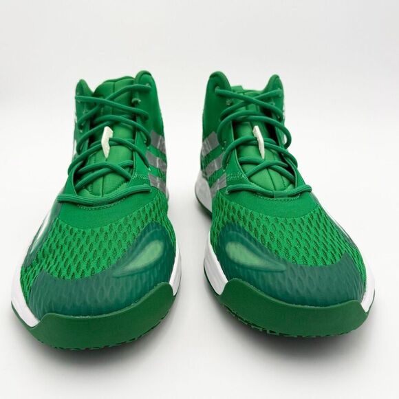 Adidas SM Exhibit A Mid Basketball Sneakers in Green White Lace Up - US Men’s Si main image 9